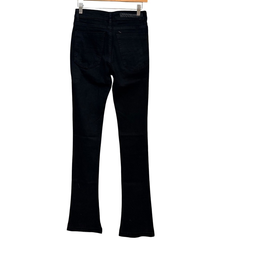 Rockstar Original Dag Black Stacked Flare Jeans Mens 26 RSM-JNS-12178 NWT Slim - Picture 2 of 7